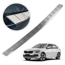 Rear bumper trim for Skoda Kamiq I (NW) FL 2024- | Silver steel