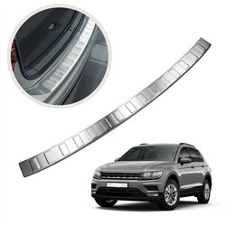 Rear bumper trim for Volkswagen VW Tiguan II AD1/BW 2016-2024 Silver steel