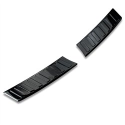 Rear bumper trim for Opel Mokka B (U) 2021- | Black chrome steel Piano