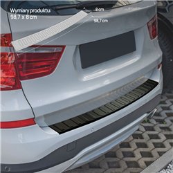 Rear bumper trim for BMW X3 (F25) FL 2014-2017 | Black steel