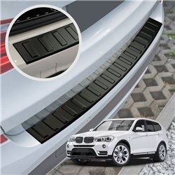 Rear bumper trim for BMW X3 (F25) FL 2014-2017 | Black steel