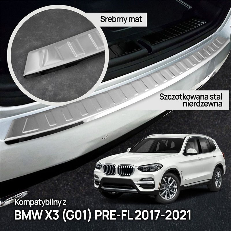 Listwa tylnego zderzaka do BMW X3 (G01) PRE-FL 2017-2021 | stal
