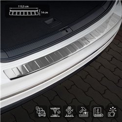 Rear bumper trim for Volkswagen VW Tiguan II AD1/BW 2016-2024 Chrome steel