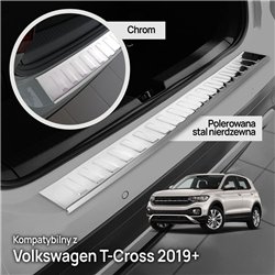 Rear bumper trim for Volkswagen VW T-Cross I (C11) 2019- | Chrome steel