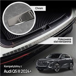 Listwa tylnego zderzaka do Audi Q5 III (GU) 2025- | Chrom stal