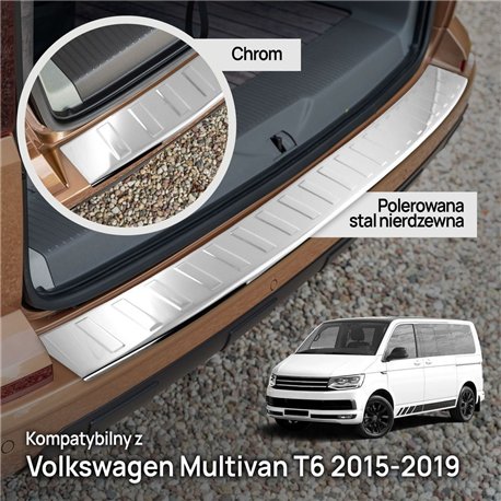 Listwa tylnego zderzaka Volkswagen VW Multivan (T6) 2015-2019 | stal