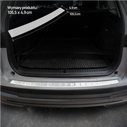 Rear bumper trim for Skoda Enyaq I (NY | SAZ) 2021- Silver steel