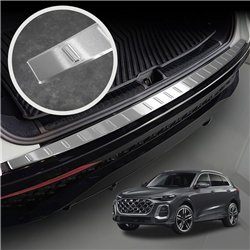 Rear bumper trim for Audi Q5 III (GU) 2025- | Silver steel