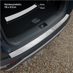Rear bumper trim for Hyundai Tucson IV (NX4E) 2020- | Silver steel