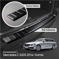Rear bumper trim for Mercedes C-Class Station Wagon S205 2014-2021 steel