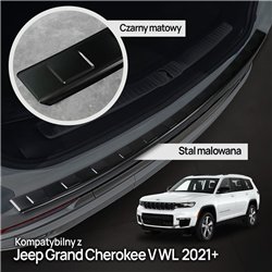 Rear bumper trim for Jeep Grand Cherokee V (WL74) 2022- | Black steel