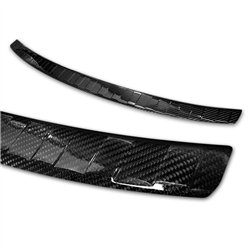 Rear bumper trim for BMW X4 (G02) 2018- | Black Carbon fiber Shiny