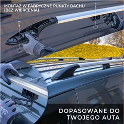 Relingi dachowe Volkswagen VW Caddy III 2K FL L2 Maxi 2010-2015 Al