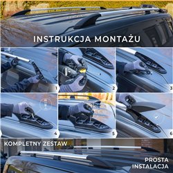 Relingi dachowe Volkswagen VW Caddy III 2K FL L2 Maxi 2010-2015 Al