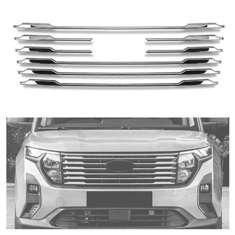 Front grille trim for Ford Transit Courier II (V769) 2023- | Chrome steel