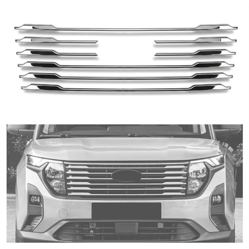 Front grille trim for Ford Transit Courier II (V769) 2023- | Chrome steel