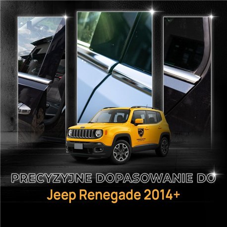 Listwy pod szyby boczne do Jeep Renegade I (BU) 2014- | stal