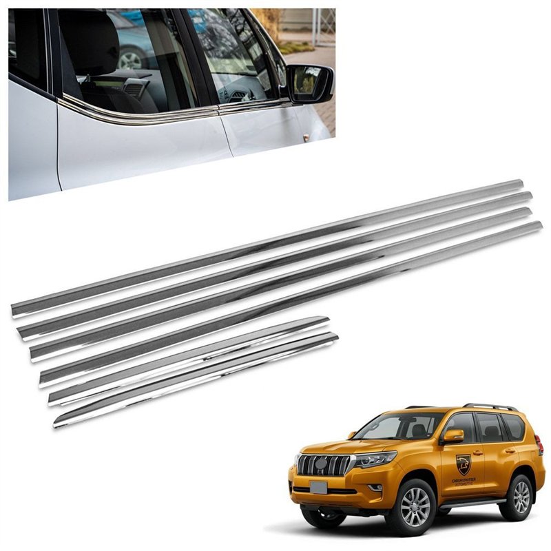 Listwy pod szyby boczne Toyota Land Cruiser Prado IV J150 2009-2024 stal