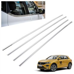 Listwy pod szyby boczne Volkswagen VW T-Roc I A11/D11 5D 2017-2025 stal
