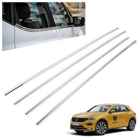 Listwy pod szyby boczne Volkswagen VW T-Roc I A11/D11 5D 2017-2025 stal