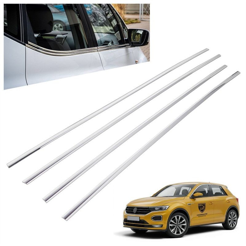 Listwy pod szyby boczne Volkswagen VW T-Roc I A11/D11 5D 2017-2025 stal