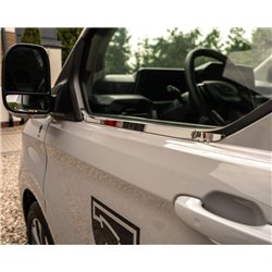 Lower side window trims for Ford Tourneo Custom II V710 2023- Chrome steel
