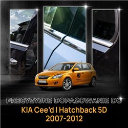 Listwy pod szyby boczne KIA Cee'd Hatchback 5D 2007-2012 | stal