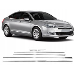 Lower side window trims for Citroen C5 Sedan II X7 4D 2008-2017 steel