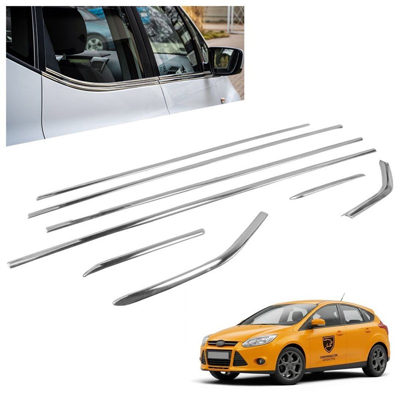 Lower side window trims for Ford Focus Hatchback III C346 DYB 5D 2011-2018