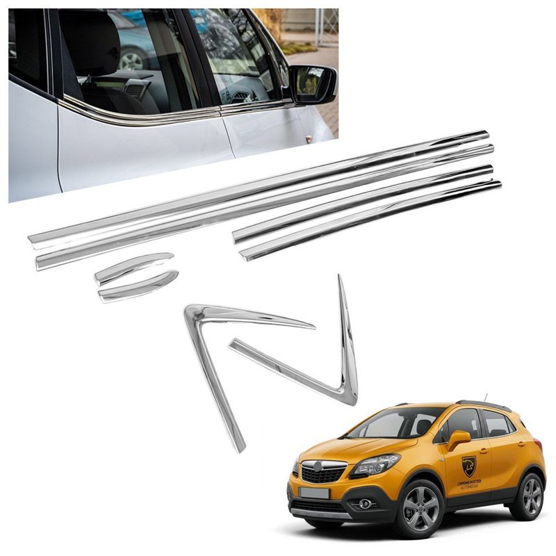 Listwy pod szyby boczne do Opel Mokka A PRE-FL 2012-2016 | stal