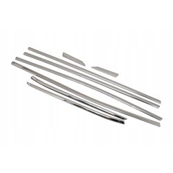 Lower side window trims for Peugeot 3008 II (P84) 2016-2023 | Chrome steel