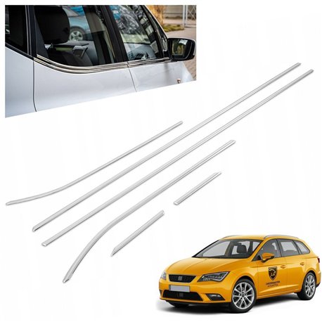 Listwy pod szyby boczne SEAT Leon ST Kombi III 2013-2020 | stal