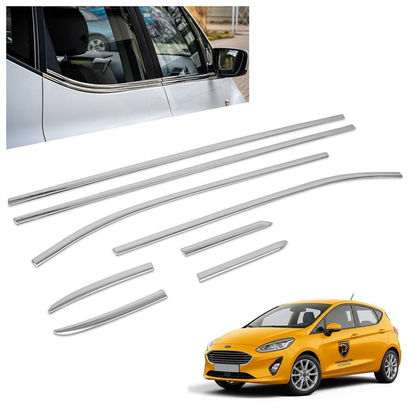 Listwy pod szyby boczne Ford Fiesta Hatchback VIII Mk7 B479 HJ/HF JHH 5D
