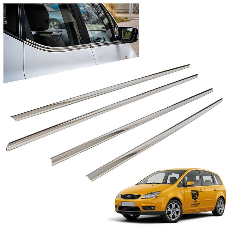 Listwy pod szyby boczne do Ford Focus C-Max I 2003-2007 stal