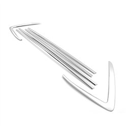 Lower side window trims for Skoda Kamiq I (NW) 2019- | Chrome steel