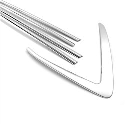 Lower side window trims for Skoda Kamiq I (NW) 2019- | Chrome steel