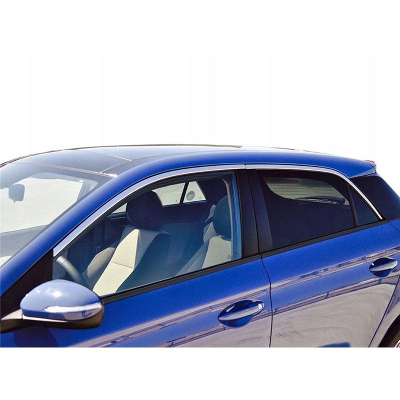 Trims above side windows for Hyundai i20 Hatchback II GB 5D 2014-2020 stee