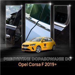 Window trims for Opel Corsa Hatchback F (G2J0 | U) 2019- Chrome steel