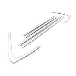 Window trims for Opel Corsa Hatchback F (G2J0 | U) 2019- Chrome steel