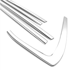 Window trims for Opel Corsa Hatchback F (G2J0 | U) 2019- Chrome steel