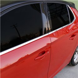 Window trims for Opel Corsa Hatchback F (G2J0 | U) 2019- Chrome steel