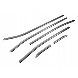Lower side window trims for Jeep Renegade I BU 2014- Black chrome steel