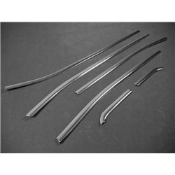 Lower side window trims for Jeep Renegade I BU 2014- Black chrome steel