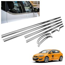 Listwy pod szyby boczne Opel Astra Hatchback J 5D 2009-2015 | stal