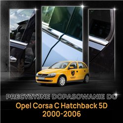Listwy pod szyby boczne Opel Corsa Hatchback 5D 2000-2006 | stal