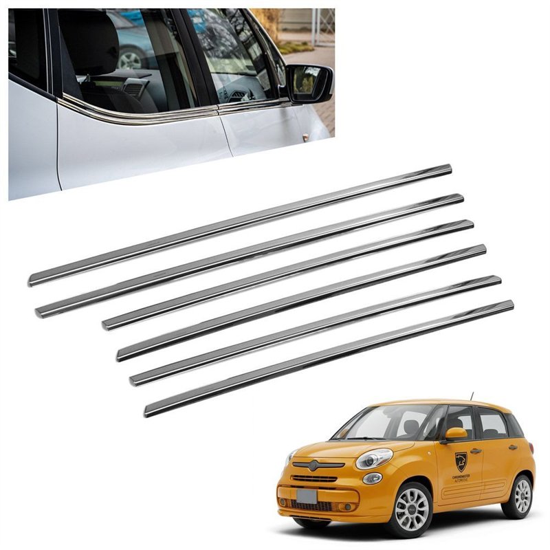 Listwy pod szyby boczne do Fiat 500L I (351 | 199) 2012-2022 stal