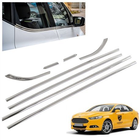 Listwy pod szyby boczne Ford Mondeo Sedan V 4D 2014-2021 | stal
