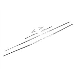 Lower side window trims for Honda Civic Sedan X FC 4D 2017-2020 steel