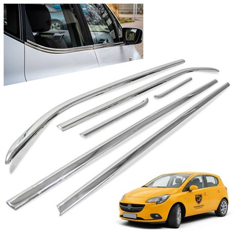 Listwy pod szyby boczne Opel Corsa Hatchback E 5D 2014-2019 | stal
