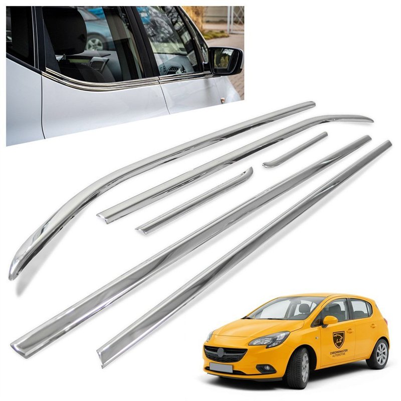 Listwy pod szyby boczne Opel Corsa Hatchback E 5D 2014-2019 | stal